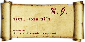 Mittl Jozafát névjegykártya